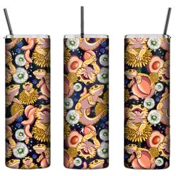 personalised tumbler- bearded dragon, 20oz tall skinny tumbler, personalised gifts, drink bottle tumbler, bearded dragon