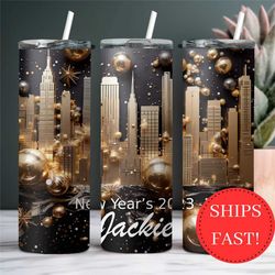 personalized new years tumbler, new year's eve cups, new year's party favors, new year's eve gift, custom new year's par