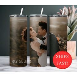 Personalized Couples Photo Tumbler Wedding Gift, Personalized Gift Tumbler with Picture, Personalized Photo Mug, Custom