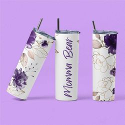 momma bear 20-ounce skinny tumbler - travel cup - mother's day tumbler