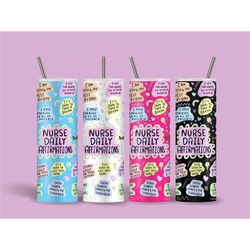 nurse affirmation tumbler ,daily affirmations tumbler, 20oz daily affirmations tumbler , gift for nurse, nurse tumbler w