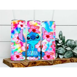 stitch tumbler, personalized name tumbler, bachelorette, wedding, flower girl, bridesmaid, birthday, gift for her, custo