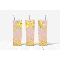 yellow roses tumbler