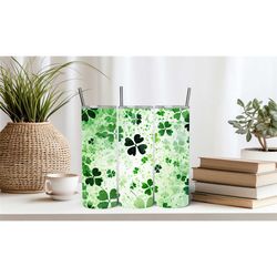 st. patricks day tumbler shamrock tumbler irish drinking tumbler parade mug four leaf clover tumbler