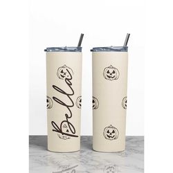 pumpkin tumbler, custom halloween tumbler, spooky season cups, pumpkin coffee cup, fall tumbler, fall aesthetic mug, pum