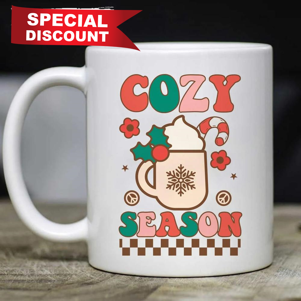 Best Christmas Gifts 2022 Cozy Season Candy Cane Mug Size 11oz & 15oz.jpg
