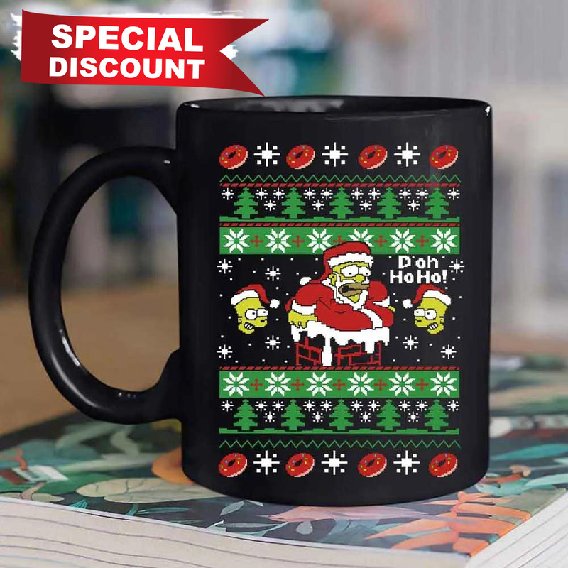 Homer Simpson Chimney Funny Mug, Size 11oz & 15oz, Best Christmas Gifts 2022, Happy Holidays - Prinvity - Prinvity.jpg