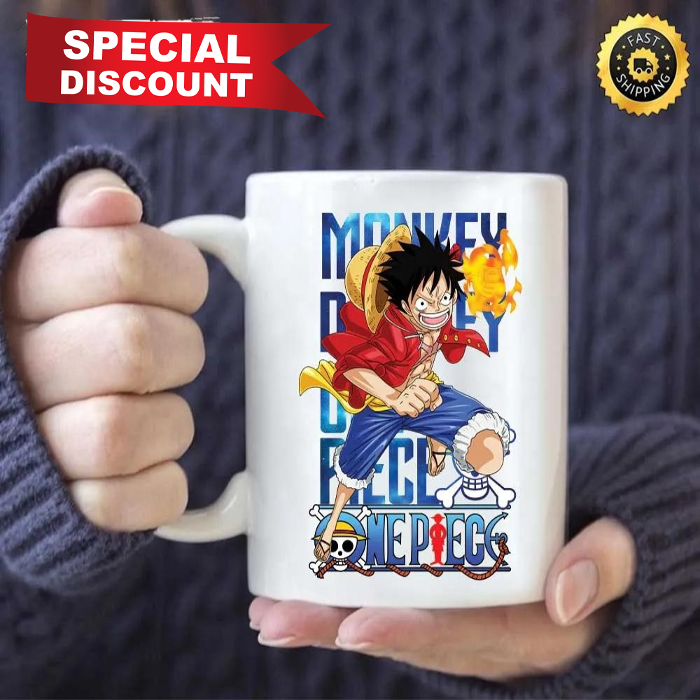 Monkey D.Luffy One Piece Anime Mug, Size 11oz & 15oz, The King Of The Pirates, One Piece Manga, Best Gifts For One Piece Fan, Sanji, Nico Robin, Yamato, Roronoa