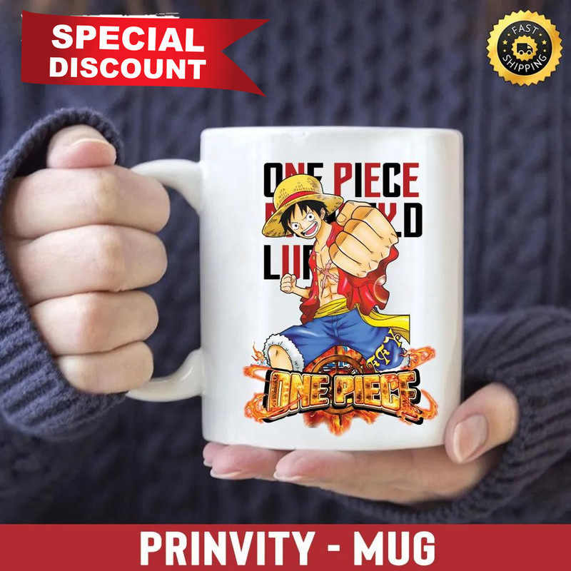 One Piece Monkey D.Luffy The King Of The Pirates Anime Mug, Size 11oz & 15oz, One Piece Manga, Best Gifts For One Piece Fan, Sanji, Nico Robin, Yamato, Roronoa