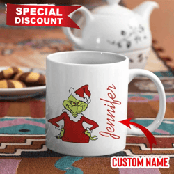 personalization the grinch christmas merry grinchmas coffee custom name mugs