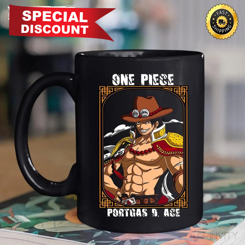 Portgas D. Ace One Piece Anime Mug, Size 11oz & 15oz, The King Of The Pirates, One Piece Manga, Best Gifts For One Piece Fan, Luffy, Sanji, Nico Robin, Yamato,