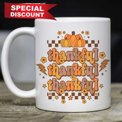 thanksgiving thankful pumpkin mug, size 11oz 15oz