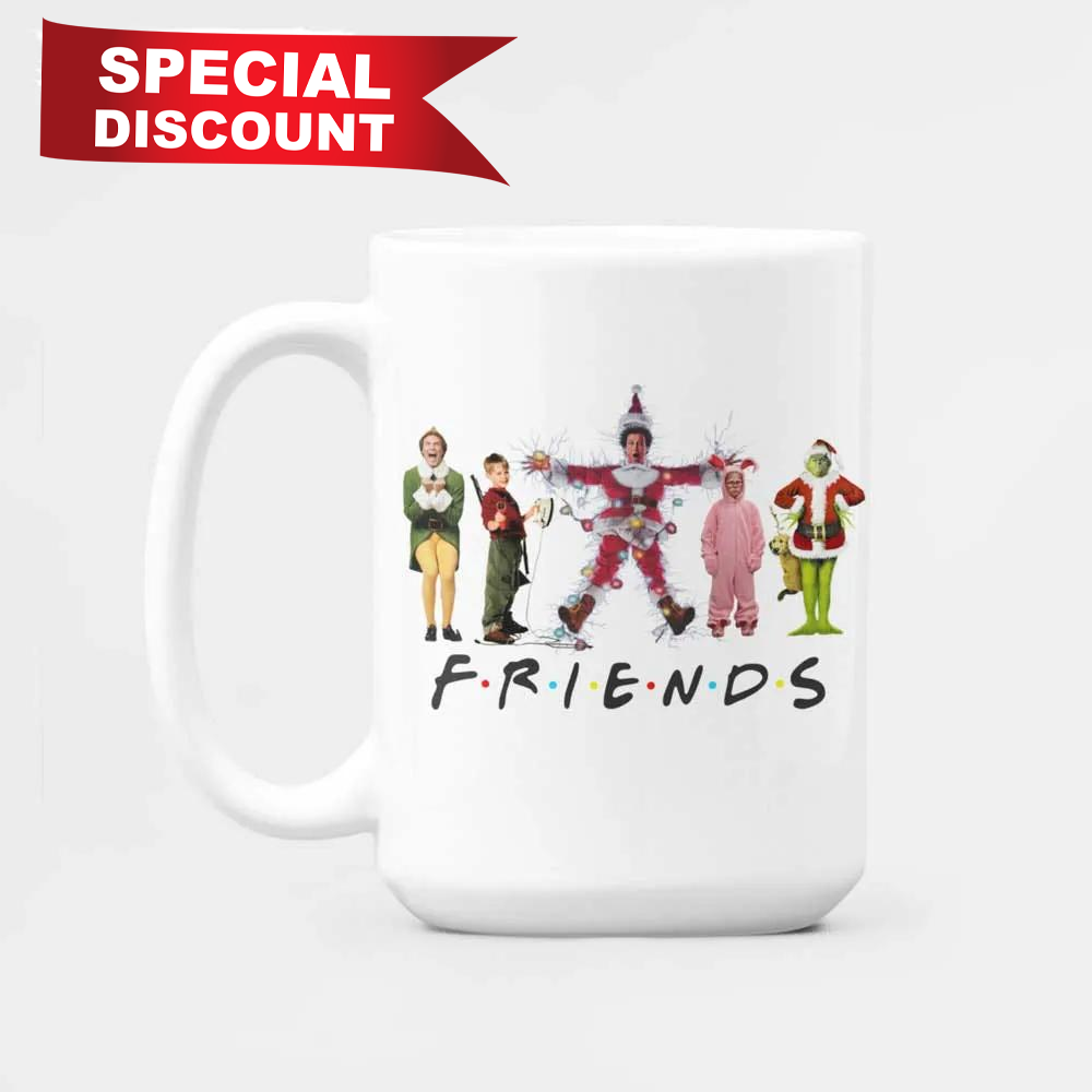 The Grinch Christmas Friends Grinch And Kevin Elf Christmas Story White Mugs Size 11oz & 15oz.jpg