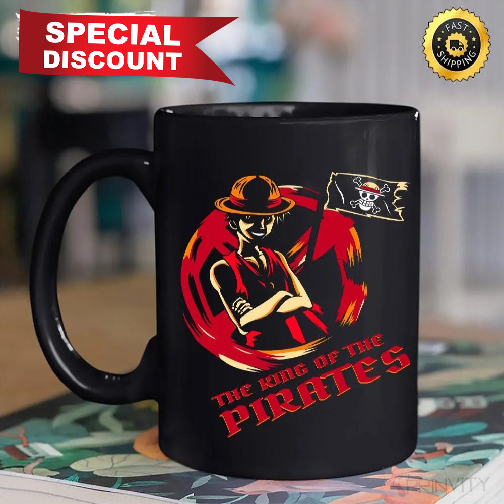 The King Of The Pirates Monkey D.Luffy One Piece Anime Mug, Size 11oz & 15oz, One Piece Manga, Best Gifts For One Piece Fan, Sanji, Nico Robin, Yamato, Roronoa