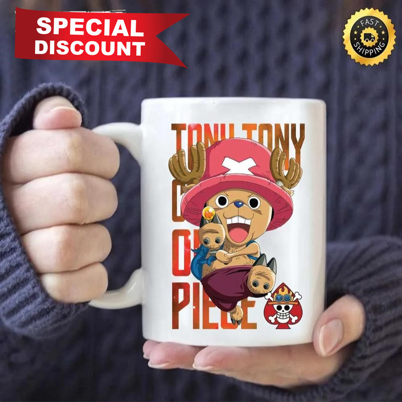 Tony Tony Chopper One Piece Anime Mug, Size 11oz & 15oz, The King Of The Pirates, One Piece Manga, Best Gifts For One Piece Fan, Luffy, Sanji, Nico Robin, Yamat