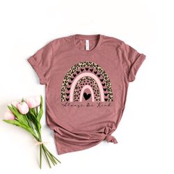 always be kind rainbow valentines shirt, leopard heart shirt,cute valentines day shirt, leopard shirt