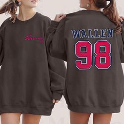 braves 98 sweatshirt, wallen sweater, wallen 98 braves sweatshirt, wallen country music sweater, wes