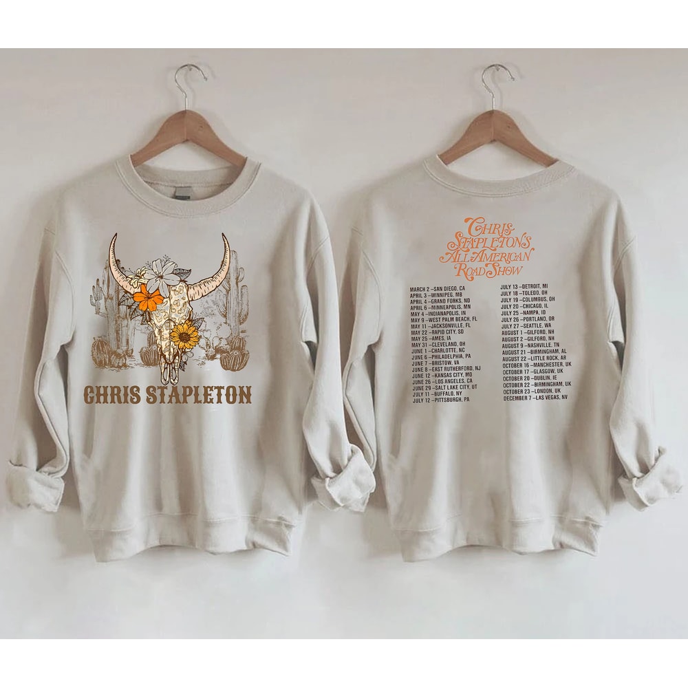 Chris Stapleton All American Road Show 2024 Tour Shirt, Chris Stapleton Fan SweatShirt, Chris Stapleton Country Music Tour Hoodie Fans Gift 1.jpg