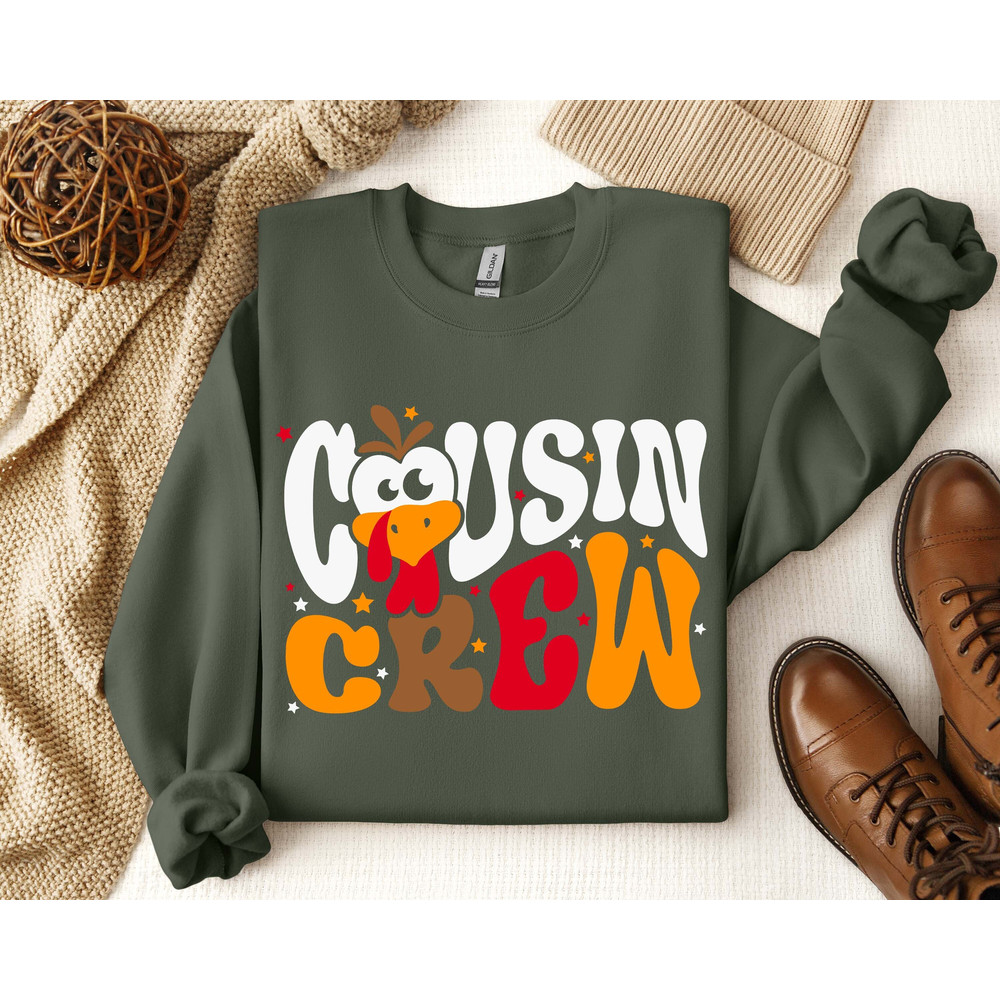 Cousin Crew Thanksgiving Sweatshirt, Gobble Gobble Sweatshirt, Family Thanksgiving Shirt, Thanksgiving cousin shirt, Cousin Crew Shirts.jpg
