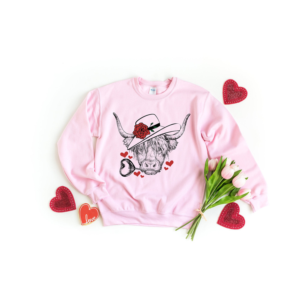 Highland Cow Valentine Shirt, Cow Lover, XOXO Cow Shirt, Valentine Day Shirt, Valentine Day Gift, Cow, Funny Valentine Shirt, Couple Shirts.jpg