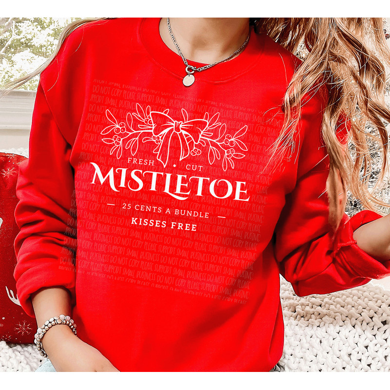 Holiday Sweatshirt, Mistletoe Christmas sweatshirt, simple Christmas sweater.jpg