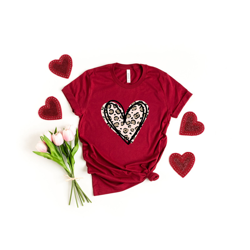 Leopard Print Valentines Day Shirt, Valentines Day Shirt, Heart Shirt, Cute Valentine Shirt, Valentines Day Gift, Cheetah Valentines.jpg