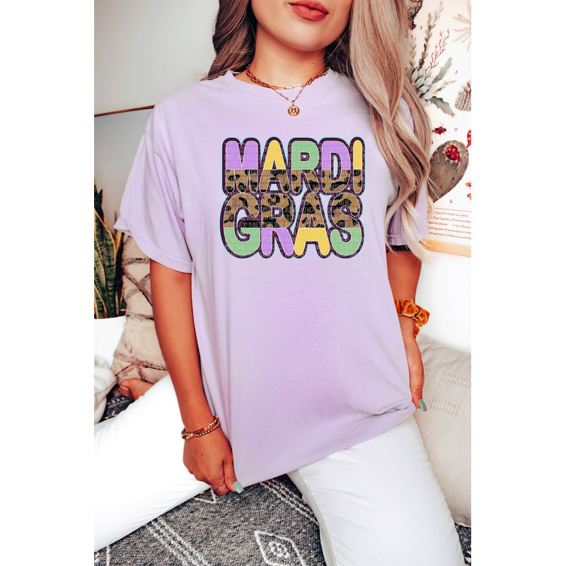 Mardi Gras bold letter shirt, Leopard Mardi Gras shirt, Mardi Gras shirt for women, Mardi Gras Comfort Colors shirt.jpg