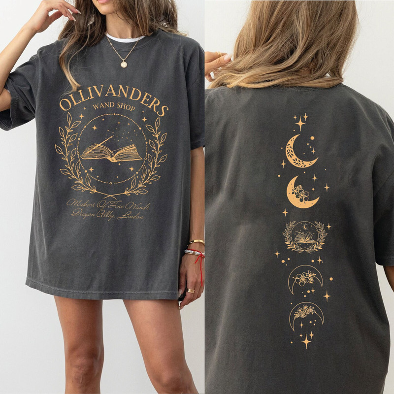Ollivanders Wand shop 2-sided Shirt, Book Librarian T-Shirt, Retro Bookish Sweatshirt,Wizard Book Sweater,Magic Wizard, Book Nerd Gifts.jpg