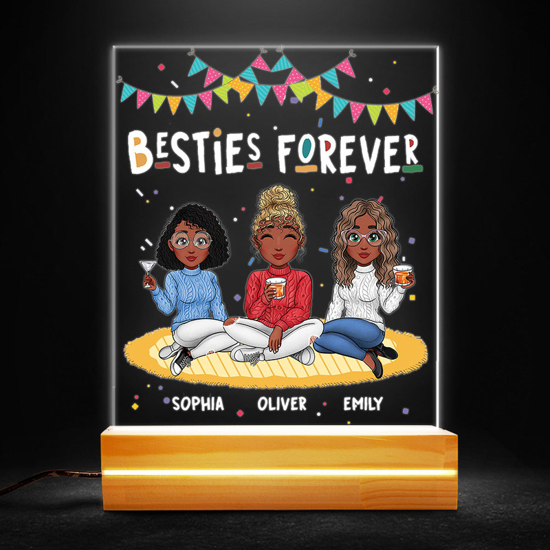 Besties Forever for Melanin Girls Personalized Led Light.jpg