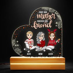 first our mother forever our friend personalized led night light, personalized gift, gift for lover