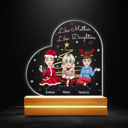 like mother like children personalized led night light for mom, personalized gift, gift for lover