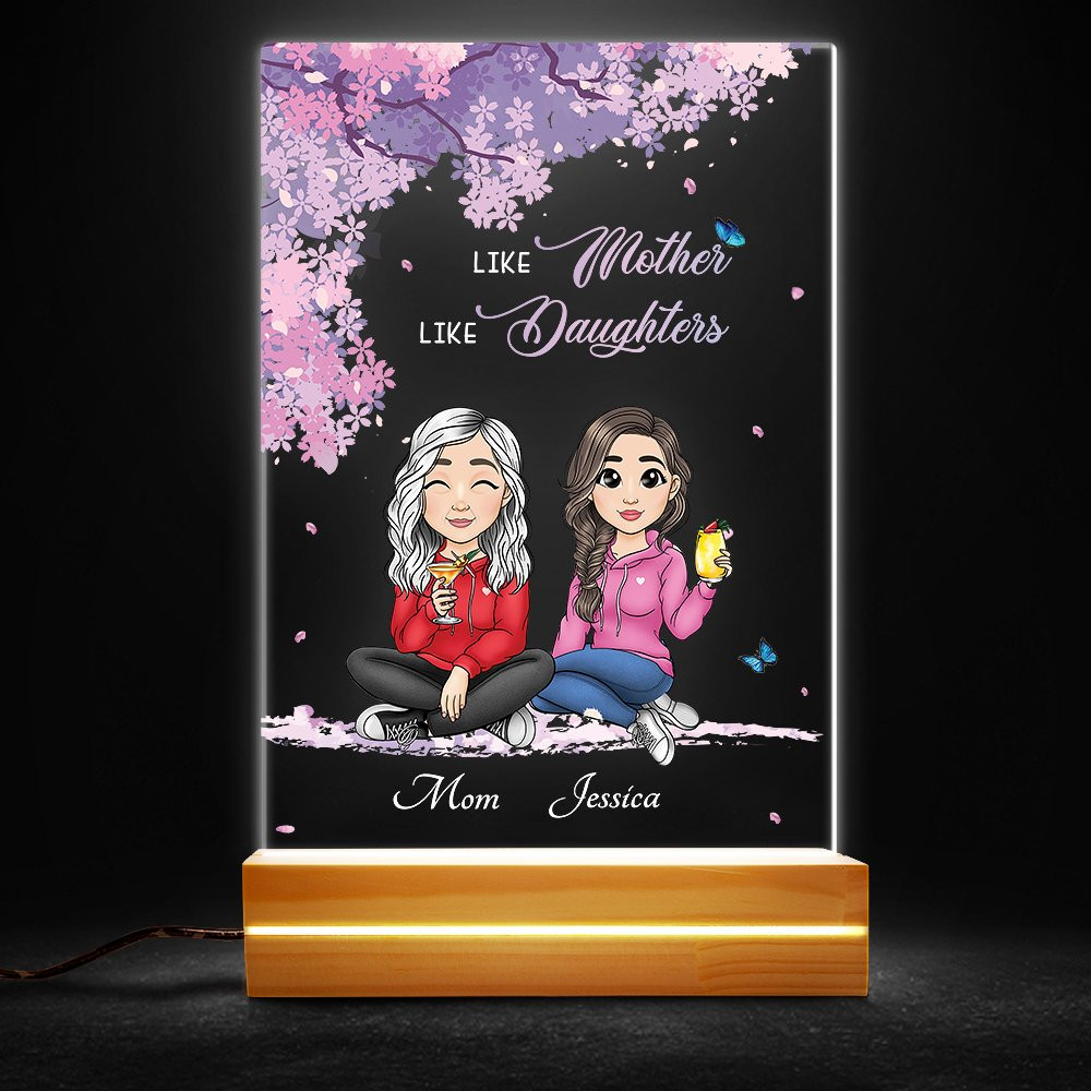 Like Mother Like Daughter Spring Flowers Personalized LED Night Light.jpg