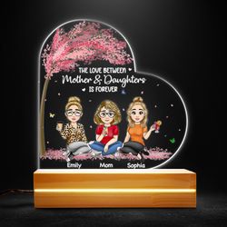 love between mom and children is forever personalized led night light, personalized gift, gift for lover