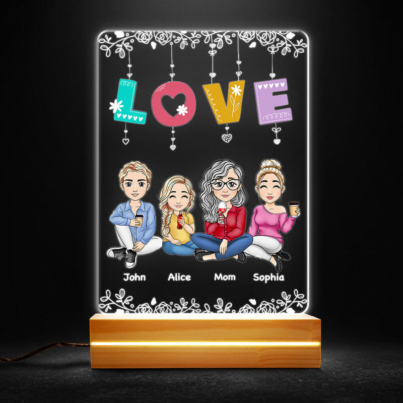 Love Happy Mom And Children Personalized Led Night Light.jpg