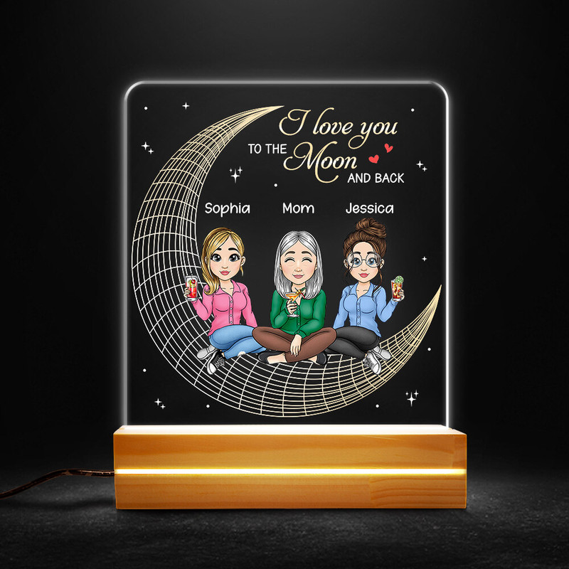 Mom & Daughter Love You To Moon And Back Personalized LED Night Light.jpg
