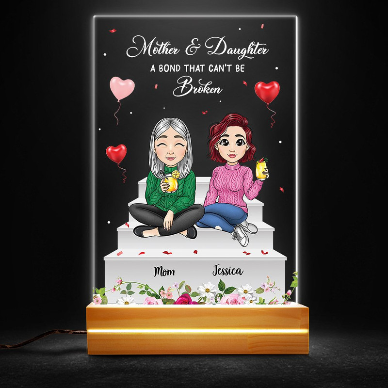 Mom & Daughter On Stairs Personalized LED Night Light.jpg