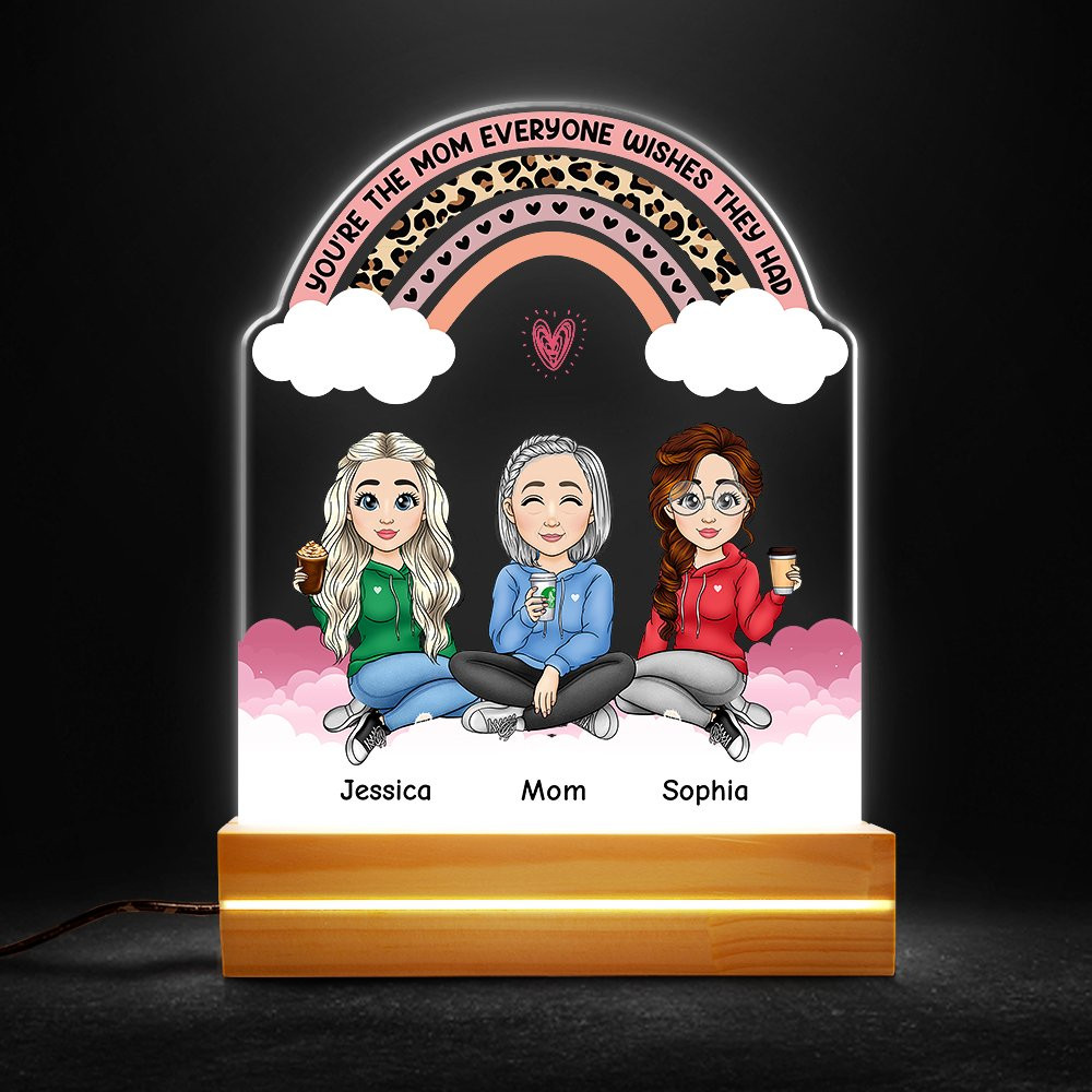 Mom & Daughter Rainbow Leopard Pattern Personalized LED Night Light.jpg