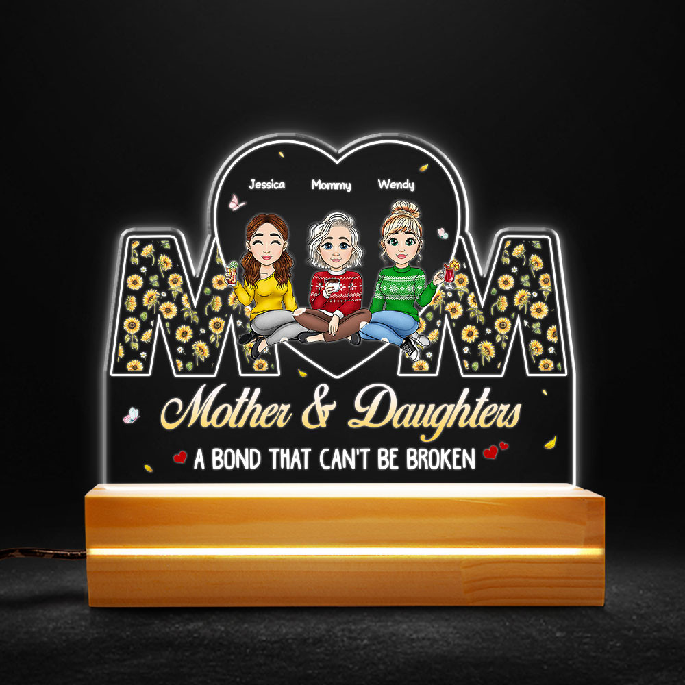 Mom And Children A Bond Can't Be Broken Personalized Led Night Light.jpg