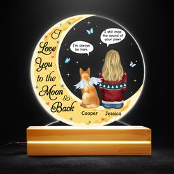 personalized memorial pet night light for dog mom dog dad, personalized gift, gift for lover