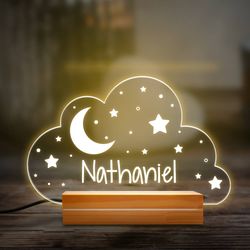 personalized moon nursery night light, personalized gift, gift for lover