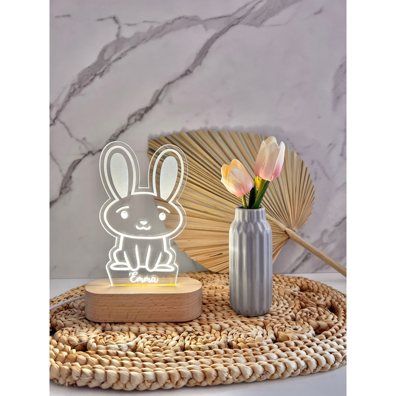 Bunny Cartoon Custom Name Light  Personalized Bedroom LED Cloud Decor  Baby Shower Gift  Newborn Gift  Toddler Gift Kid Lamp.jpg