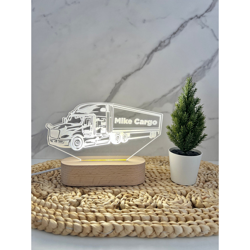 Cargo Truck Cartoon Custom Name Light  Personalized Bedroom LED Cloud Decor  Baby Shower Gift  Newborn Gift  Toddler Gift Kid Lamp.jpg