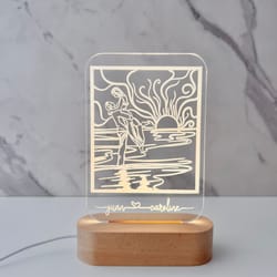 custom glowing art light, unique anniversary gift, romantic couple gift