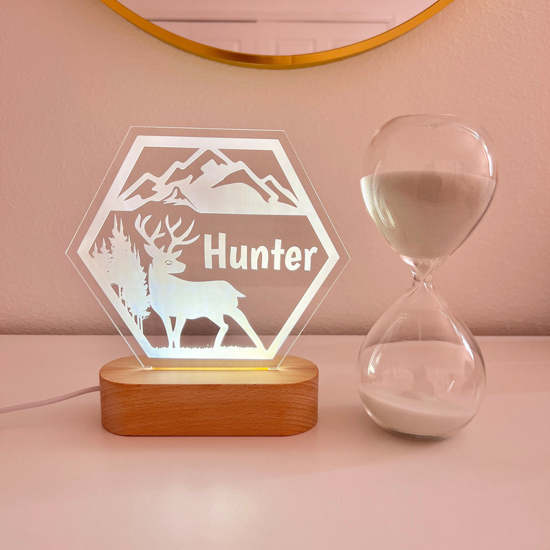 Custom LED Deer Name Light Personalized Bedroom Decor Sign Light up Sign Son gift Sign Baby Gift Office Decor Hunter Gift.jpg