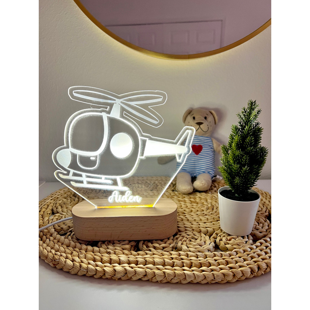Helicopter Cartoon Custom Name Light  Personalized Bedroom LED Cloud Decor  Baby Shower Gift  Newborn Gift  Toddler Gift Kid Lamp.jpg