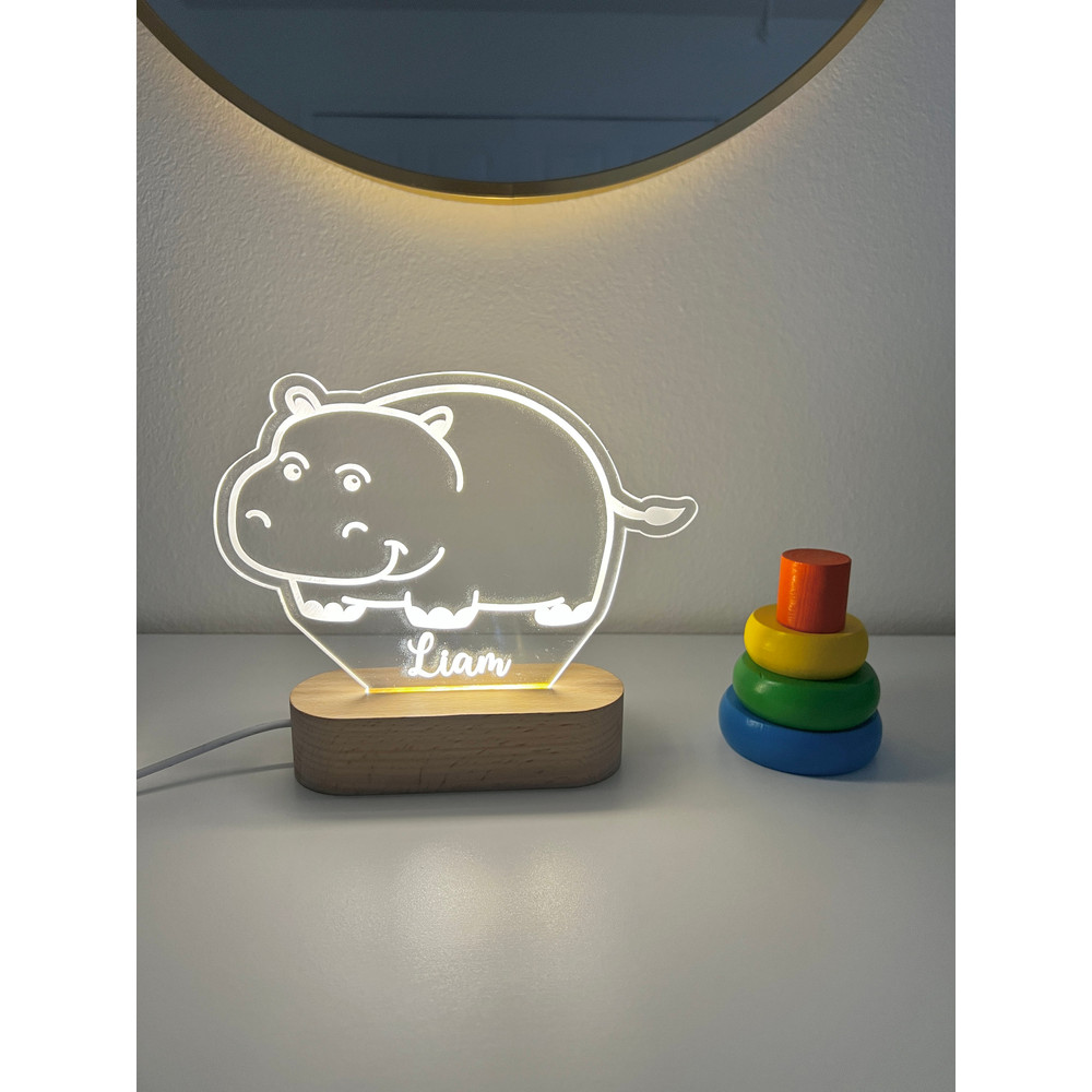 Hippo Cartoon Custom Name Light  Personalized Bedroom LED Cloud Decor  Baby Shower Gift  Newborn Gift  Toddler Gift Kid Lamp.jpg