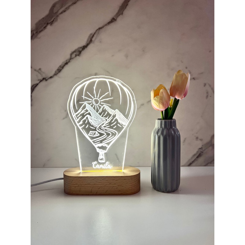 Mountain Hot Air Balloon Custom Name Light  Personalized Bedroom LED Cloud Decor  Baby Shower Gift  Newborn Gift Toddler Gift Kid Lamp.jpg