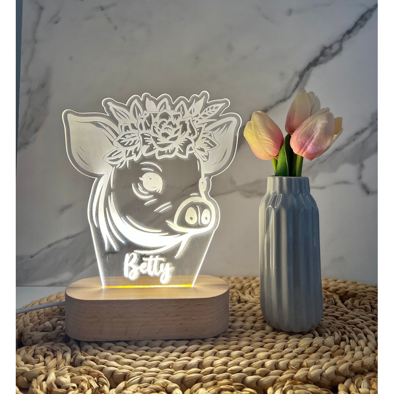 Pig Lover Lamp Custom Name Light  Personalized Bedroom LED Cloud Decor Sign  Light up Sign  DaughterSon gift Sign Boy Gift Girl Gift.jpg