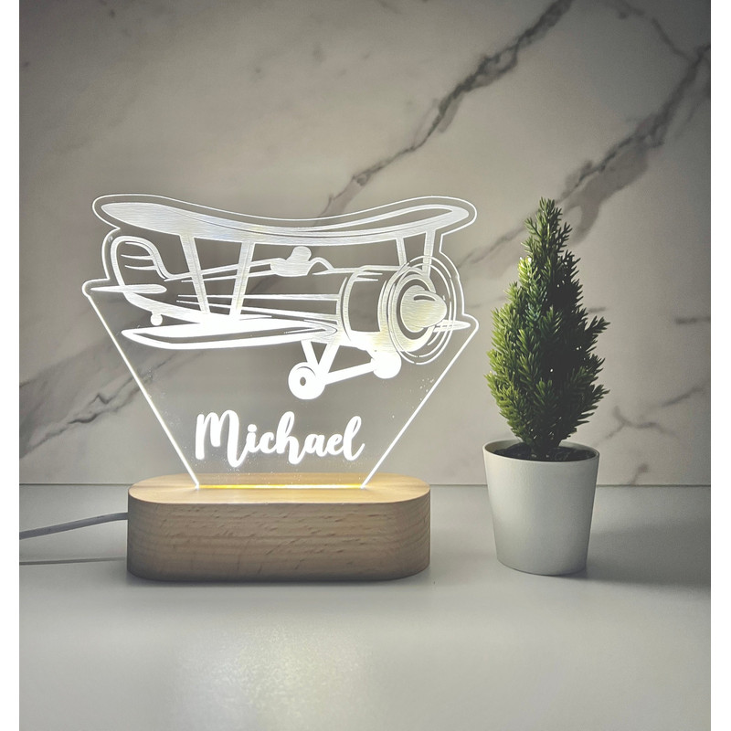 Plane Custom Name Lamp  Personalized Bedroom LED Cloud Decor Sign  Airplane Lamp  DaughterSon gift Sign Boy Gift Girl Gift.jpg