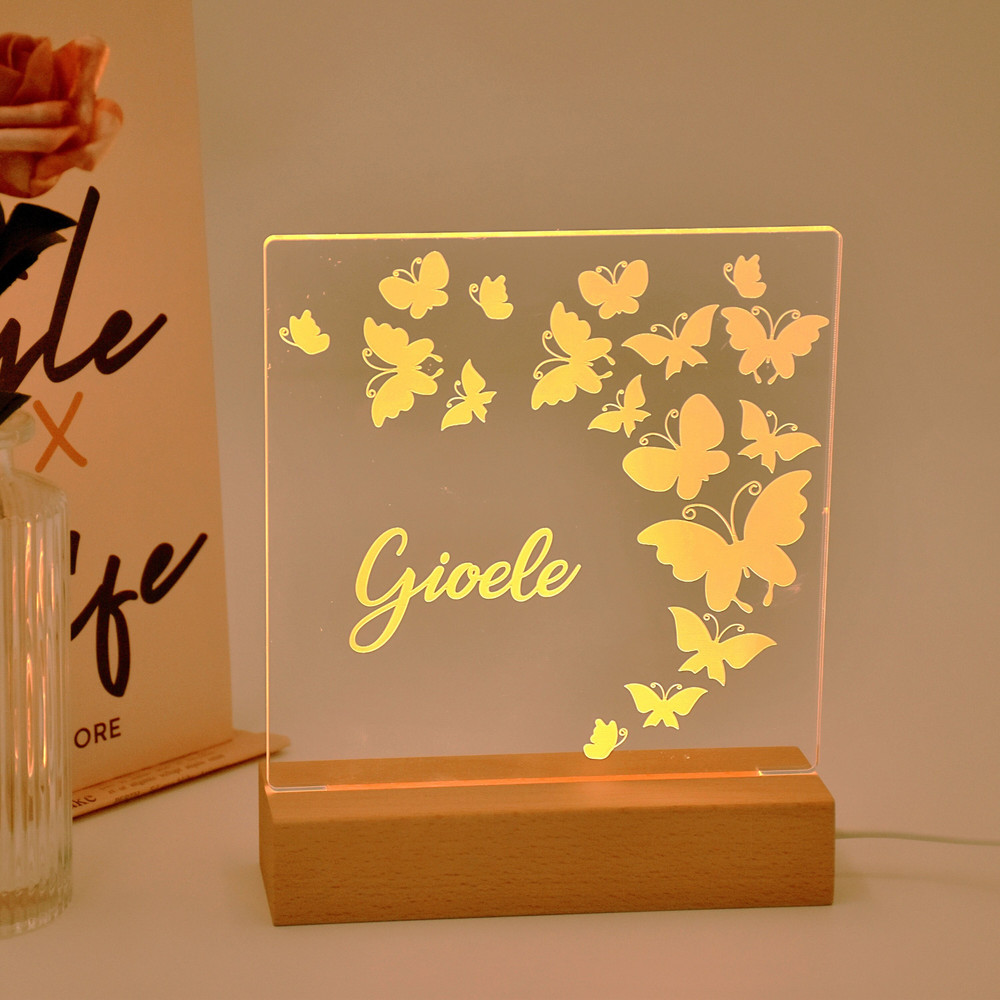 Kid Night Light with Custom Name, Personalized Name Butterfly Nightlight, Kids Bedroom Nightlight, Desk Lamp, Table Lamp, Nursery Decor.jpg